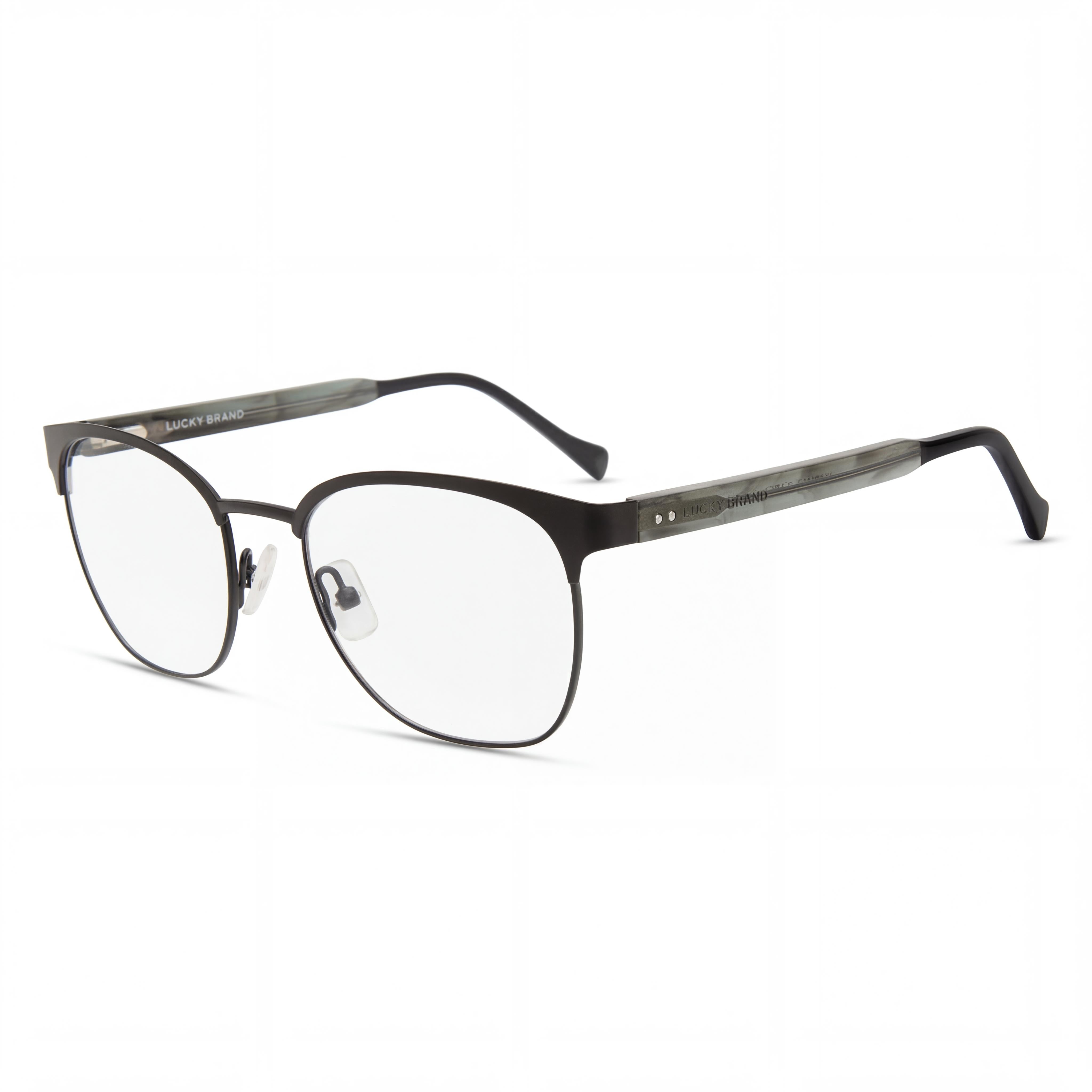 Gafas para hombre Lucky Brand Vlbd318 con montura metálica negra y lentes de policarbonato polarizadas de 52 mm, Photo 1