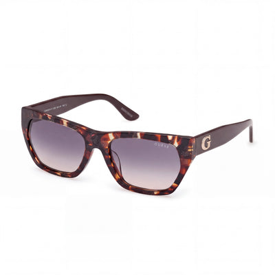 Gafas de sol unisex GUESS 00203-H, acetato Havana oscuro, lentes ahumadas con degradado UV 56-18-140