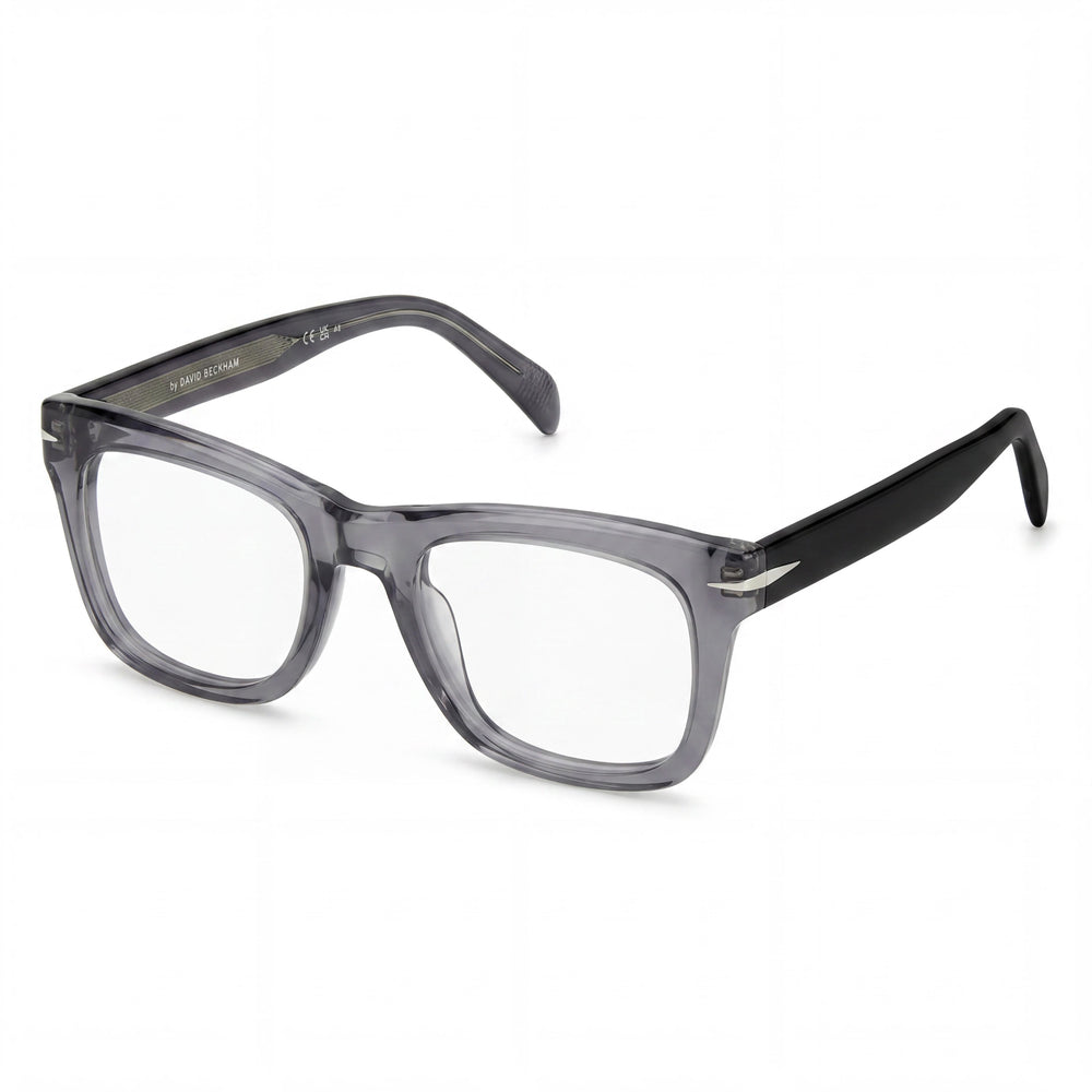 Gafas de sol David Beckham de estilo casual para hombre con montura de acetato gris oscuro transparente 51-21-145