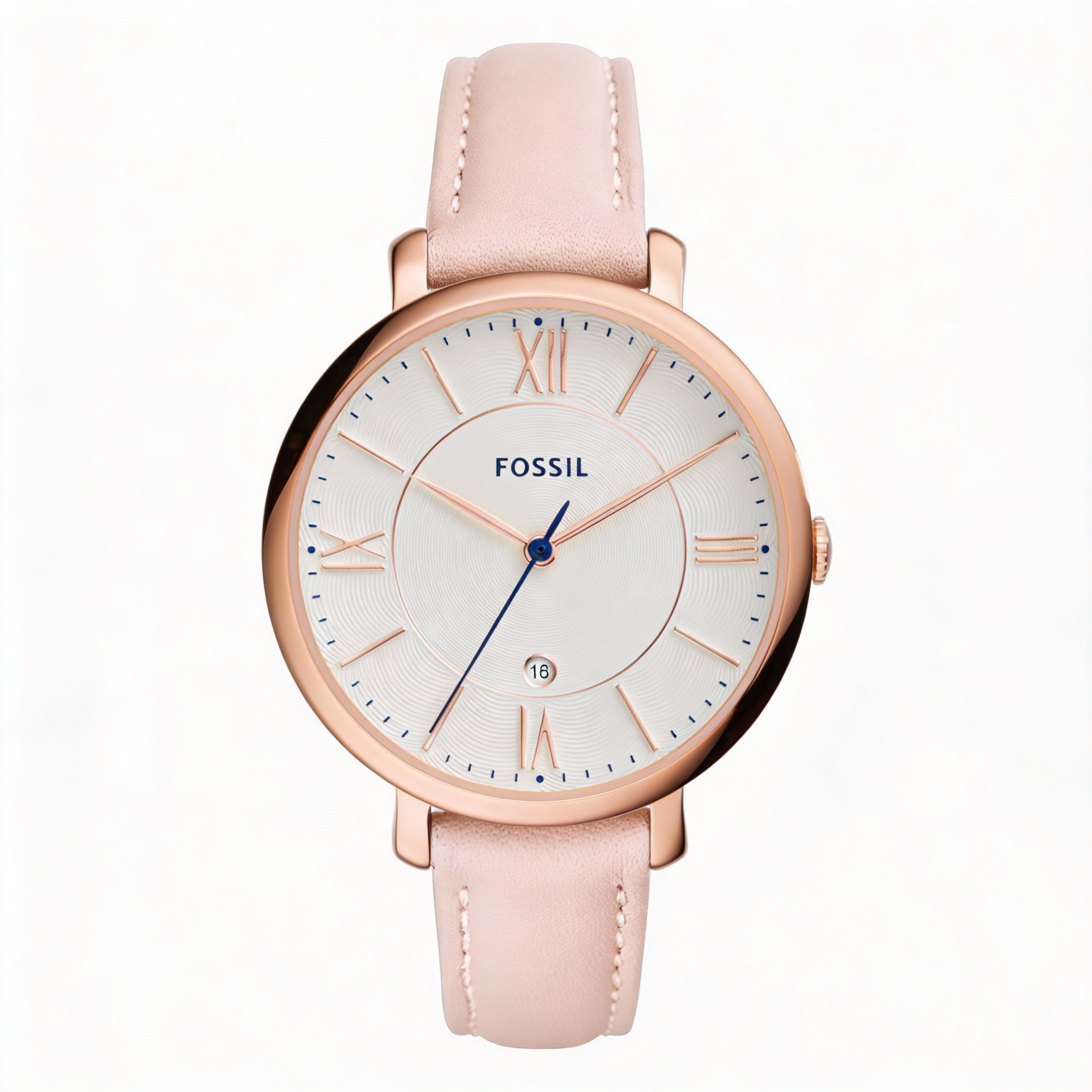 Reloj Fossil Jacqueline para mujer, de acero inoxidable en oro rosa, 36 mm, de cuarzo y piel color rubor, resistente al agua, Photo 1