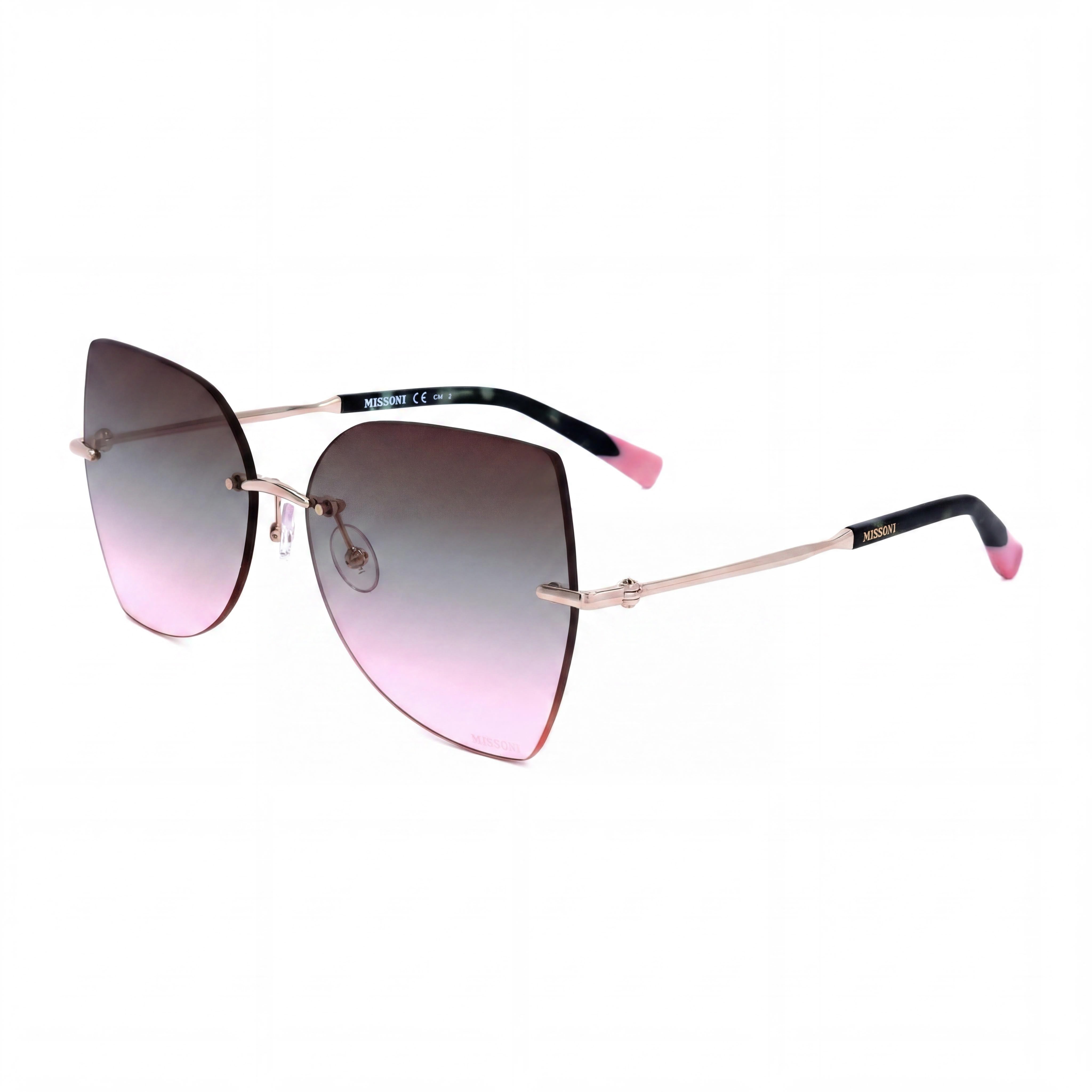 Missoni Casual Women's Gold Metal Sunglasses with UV Protection & Grey Brown Doubleshade Lenses 60mm, Photo 1