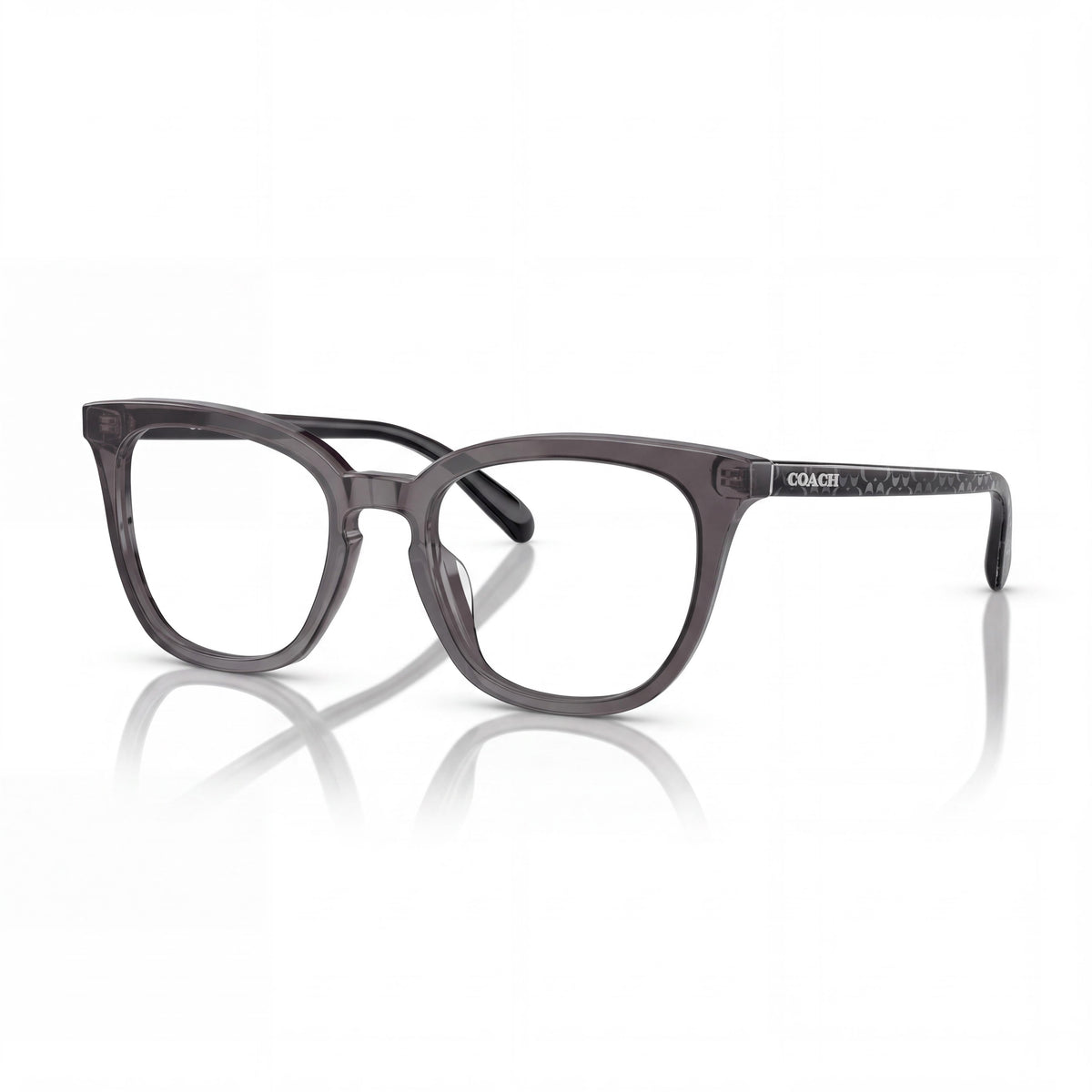 Gafas graduadas cuadradas de plástico para mujer Coach Hc6222u, gris transparente, 51 mm, Photo 1