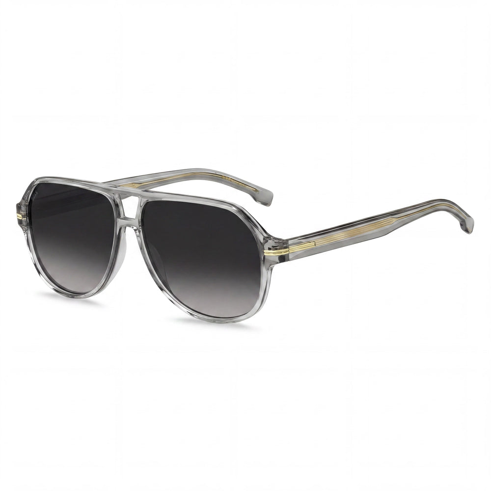 Hugo Boss BOSS 1507/S Women's Rectangular Eco Acetate Dark Grey Gradient Sunglasses 59-12-145