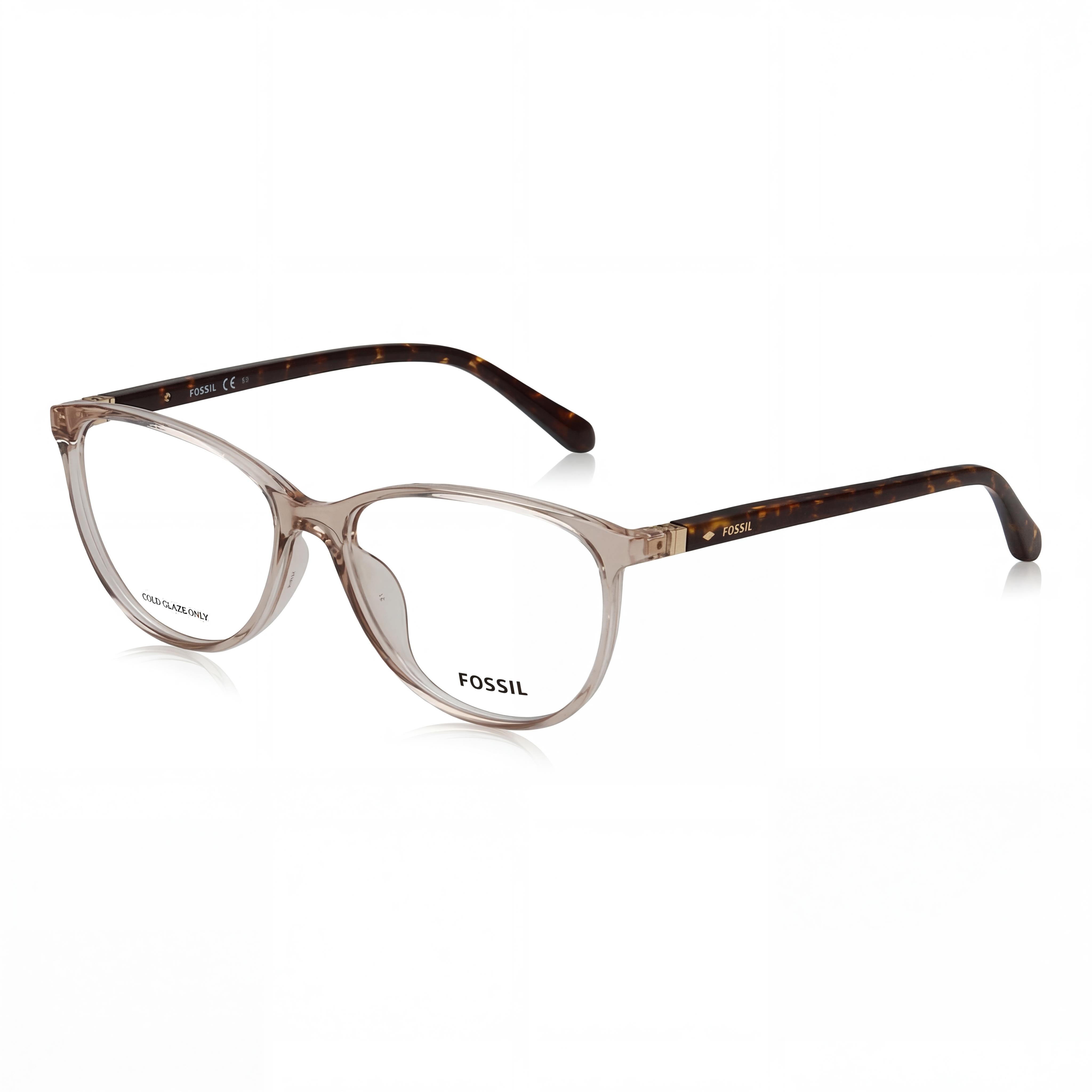 Gafas Fossil Fos 7050 para mujer de poliamida color beige cristal, lente de 54 mm, puente de 15 mm, patilla de 140 mm, Photo 1