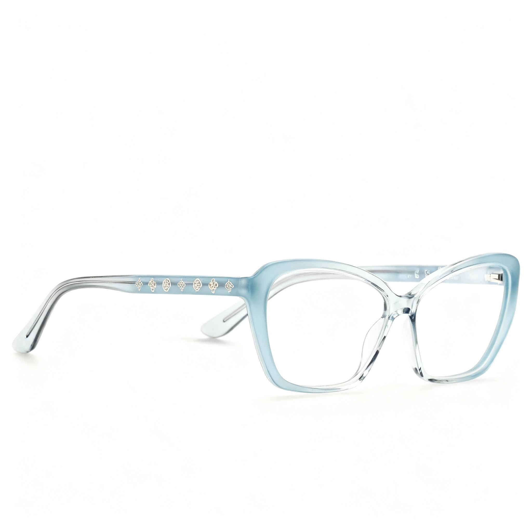 GUESS GU50115 Women's Plastic Eyewear, Turquoise Gradient Frame, Multicoloured Lenses, Size 2-14-140
