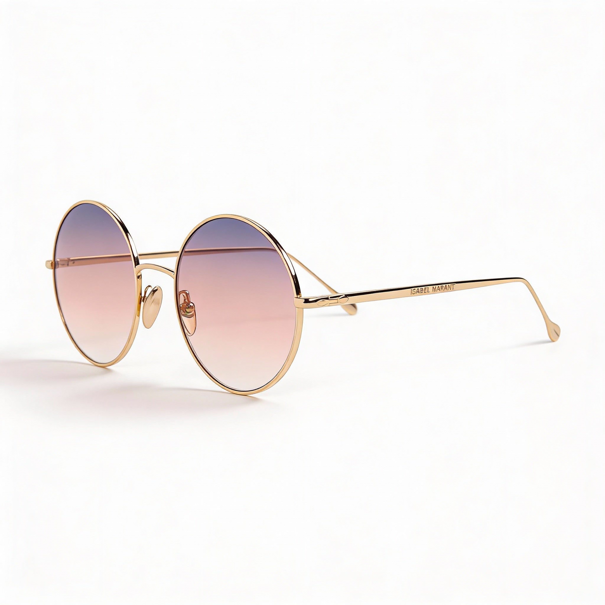 Isabel Marant Casual Women's Rose Gold Round Oval Stainless Steel UV Protection Sunglasses 54mm, Photo 1