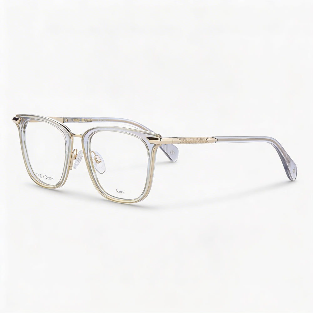 Rag & Bone Rnb8001 Men's Sunglasses with a Grey Acetate Frame and Lenses, 51mm Lens Width