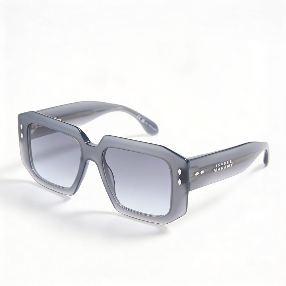 Gafas de sol Isabel Marant de acetato maxi patilla rectangular gris con protección UV para mujer 53mm