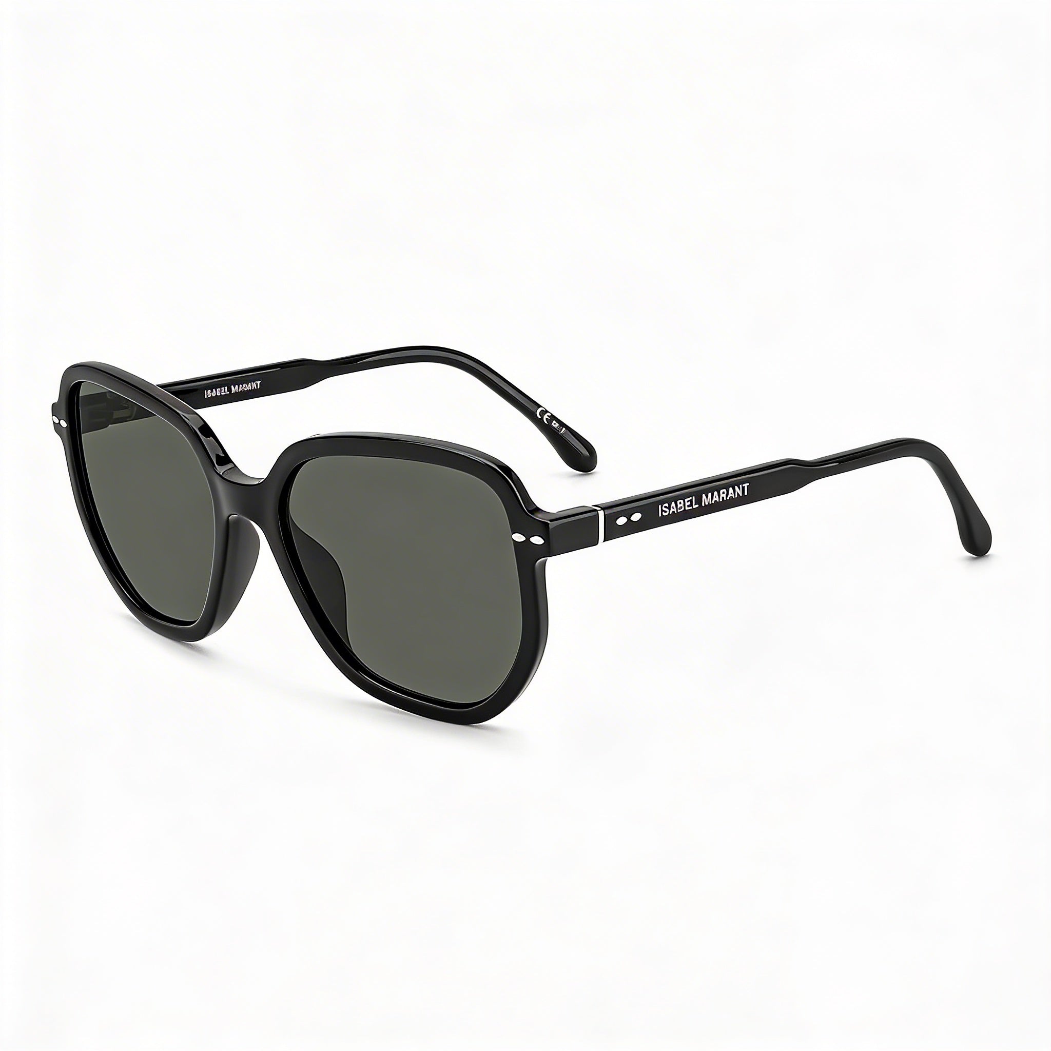 Gafas de sol Isabel Marant modernas de acetato negro octogonales con protección UV para mujer de 57 mm, Photo 1