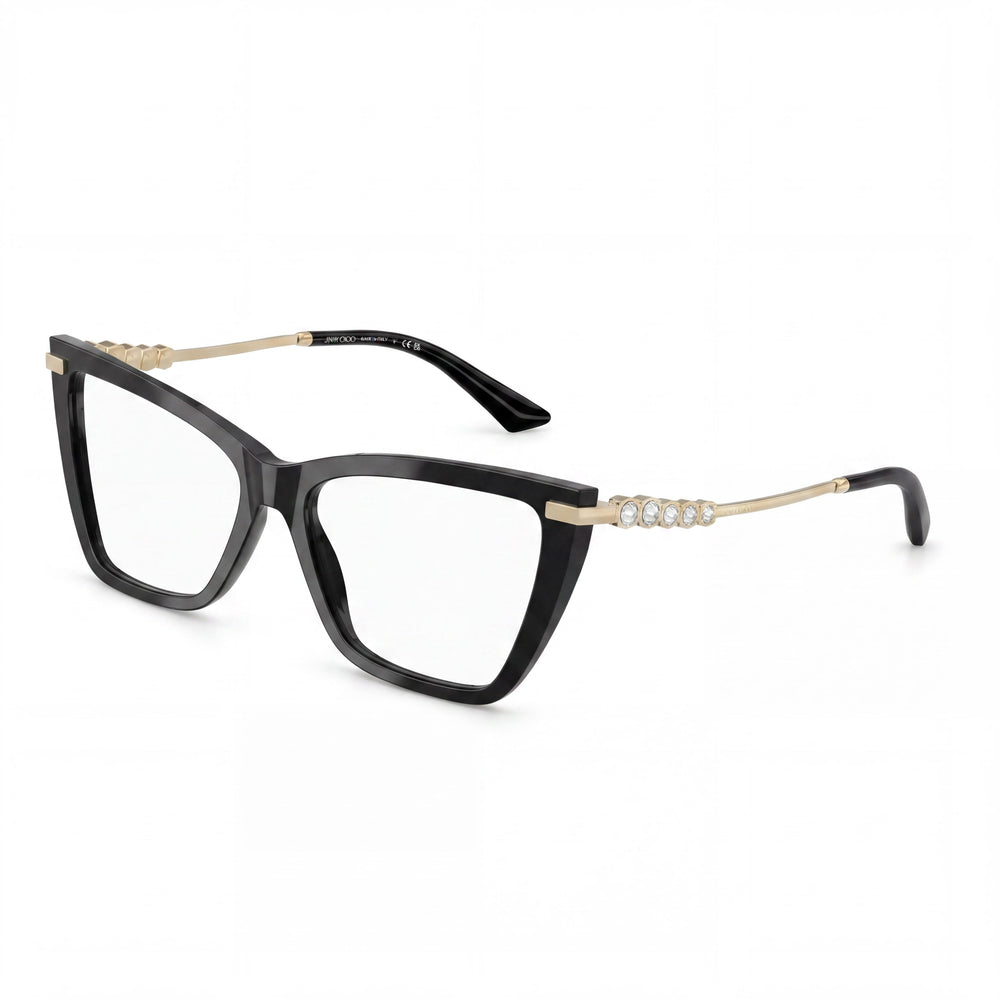 JIMMY CHOO Jc 3020 B Black Tortoise Frame Eyeglasses for Women with Clear Lenses 55mm