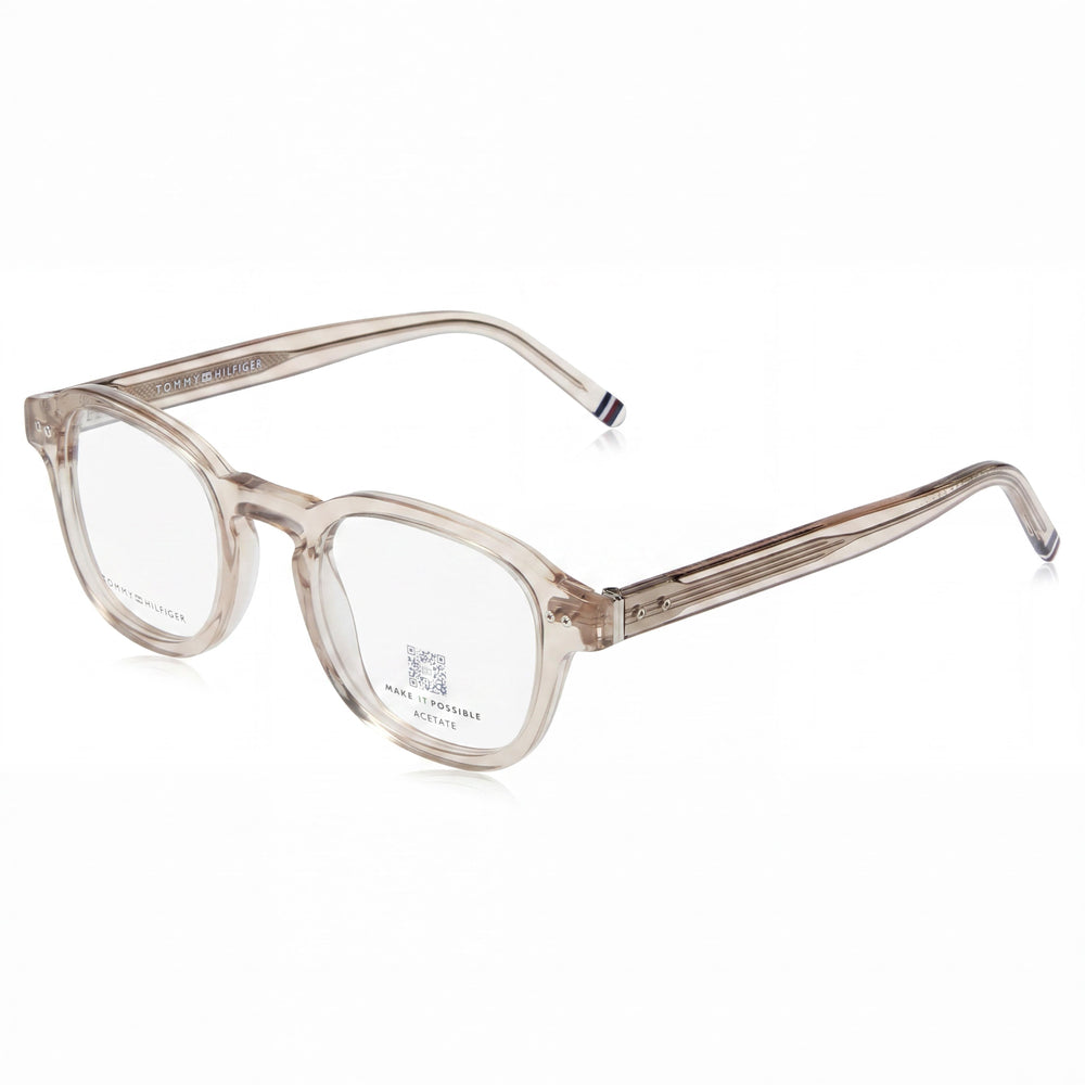 Tommy Hilfiger Men's Modern ECO ACETATE Frame Beige Sunglasses with Beige Polycarbonate Lenses 48mm