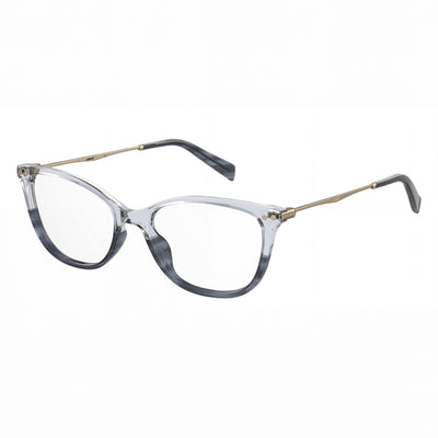 Monturas para gafas Levi's de polimetilmetacrilato NON-Blue Horn para mujer, ancho de lente de 51 mm