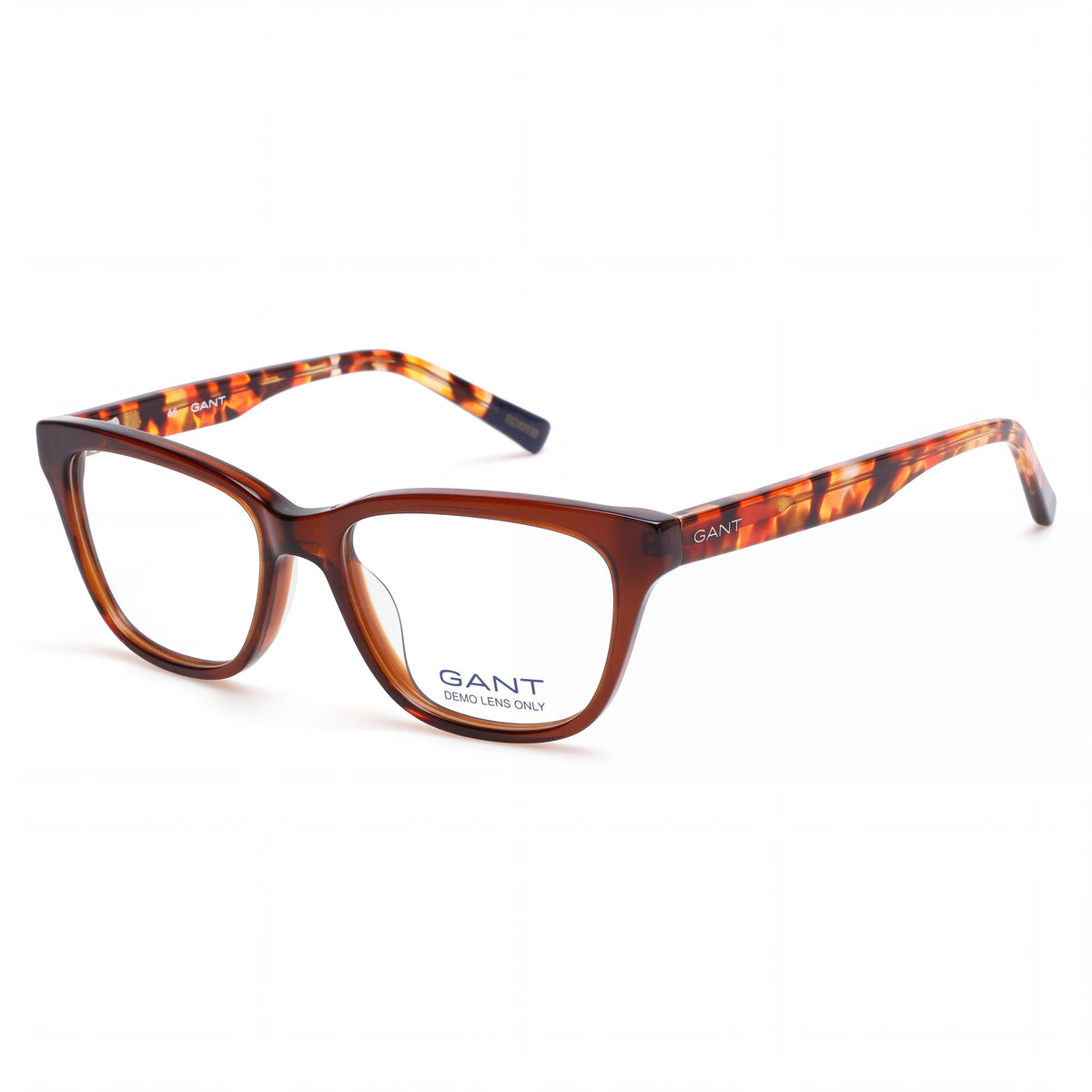 GANT 405704851 Gafas de hombre marrones de material compuesto, equipadas con lentes de demostración transparentes y listas para colocar lentes graduadas personalizadas, Photo 1