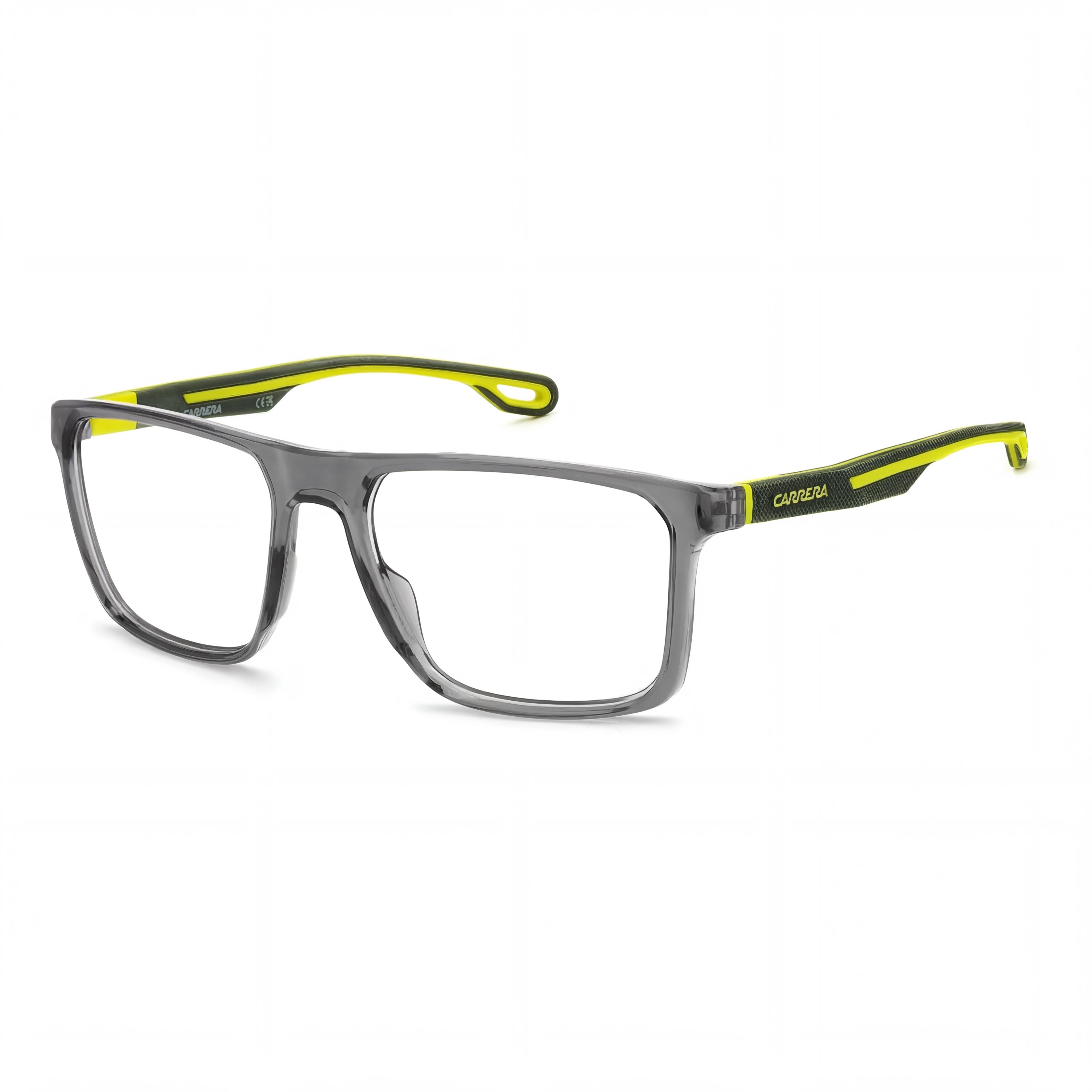 Gafas de sol casuales Carrera para hombre con montura de poliamida gris neón amarillo INJ-GRIL, sin polarizar, 55 mm, Photo 1