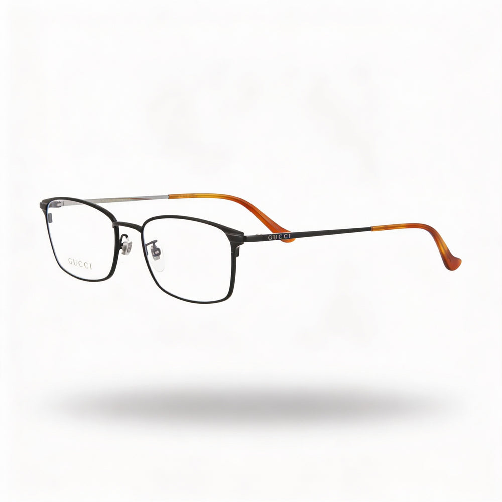 Gucci GG0579OK Women's Black Brown Metal Square Eyeglasses 53mm