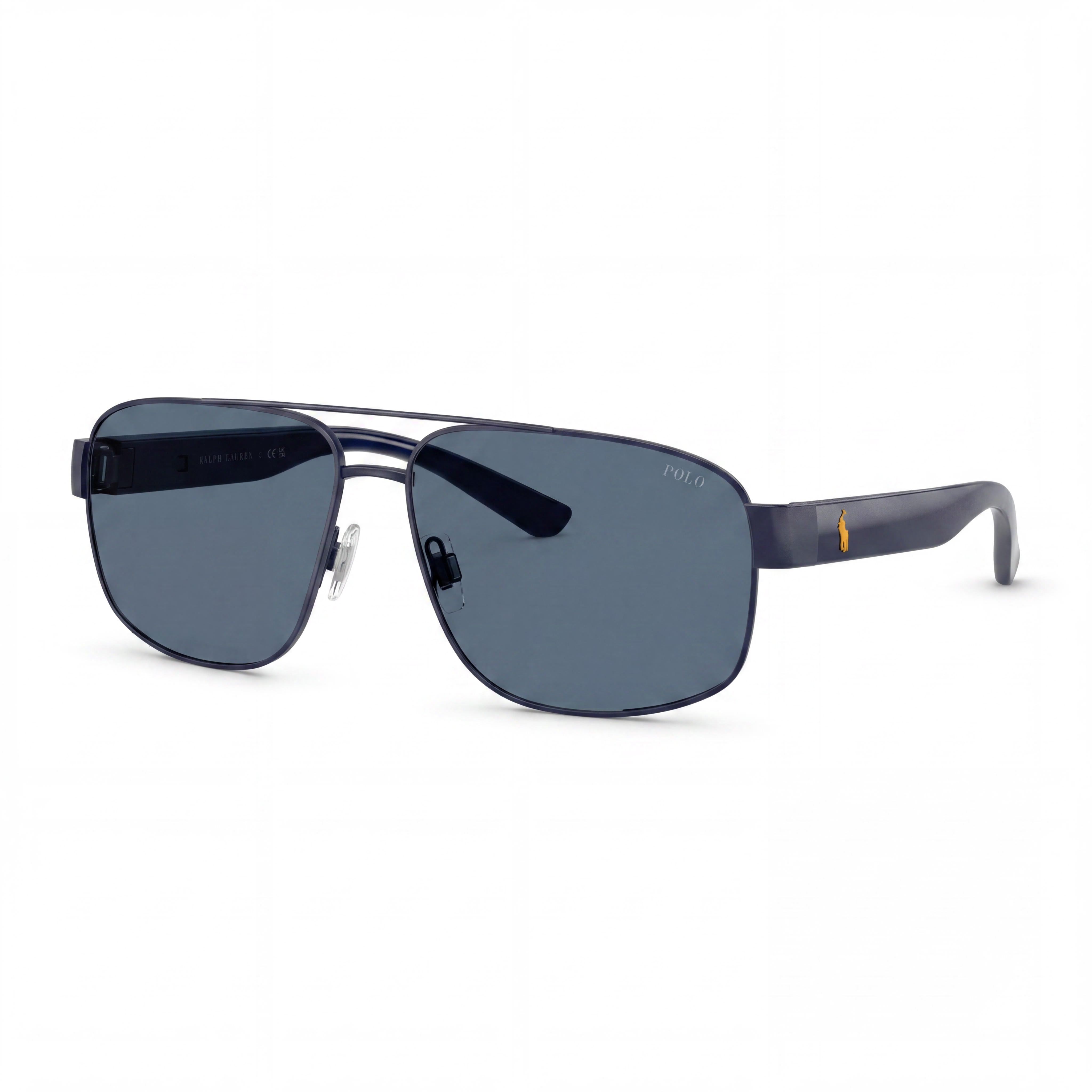 Gafas de sol POLO RALPH LAUREN Ph3156 para mujer, montura de metal azul marino, lentes azul oscuro, 62 mm de ancho de lente, Photo 1