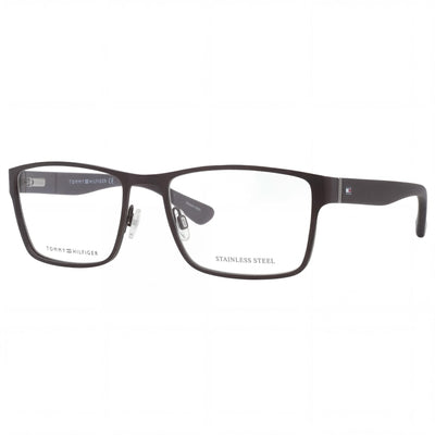 Gafas de sol Tommy Hilfiger Th 1543 clásicas unisex, montura de acero aleado negro mate, lentes de policarbonato no polarizadas de 54 mm