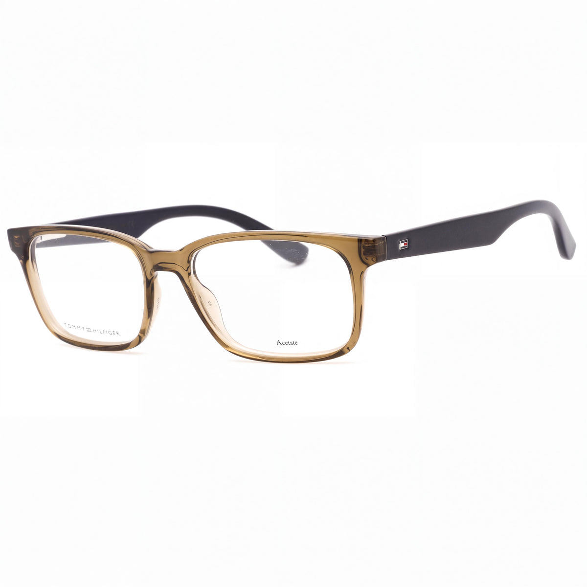 Tommy Hilfiger TH 1487 Gafas sin graduar rectangulares de plástico para mujer, color oliva, 53 mm, Photo 1