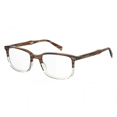 Levi's NOT Men's Brown Horn Plastic Frame Non Plastic Lenses 54-19-145mm