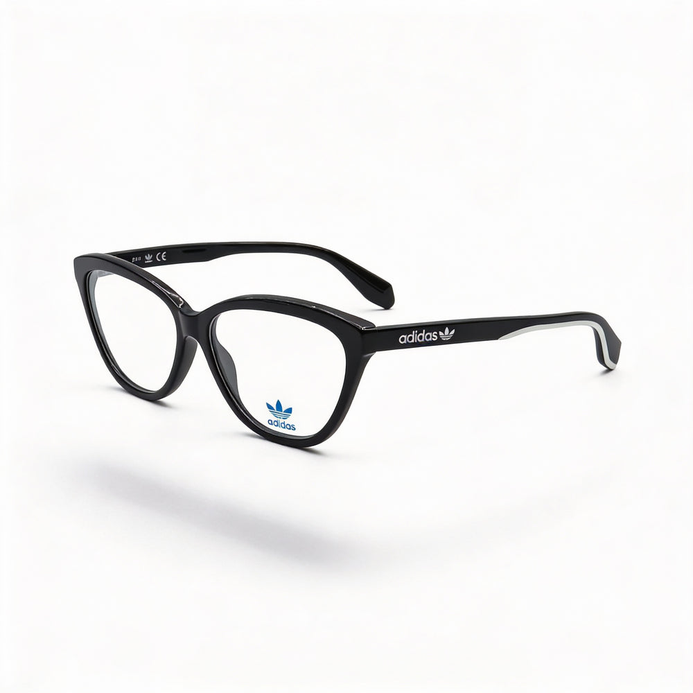 Gafas adidas Originals OR5013 para hombre, montura de plástico negra brillante, 56 mm