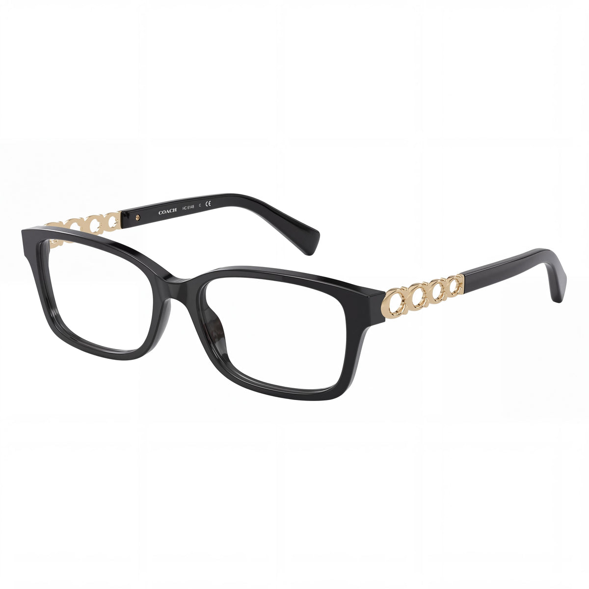 Coach Hc 6148 Women's Classic Style Black Plastic Frame Sunglasses, Lens 50mm Bridge 16mm Temple 140mm, Photo 1
