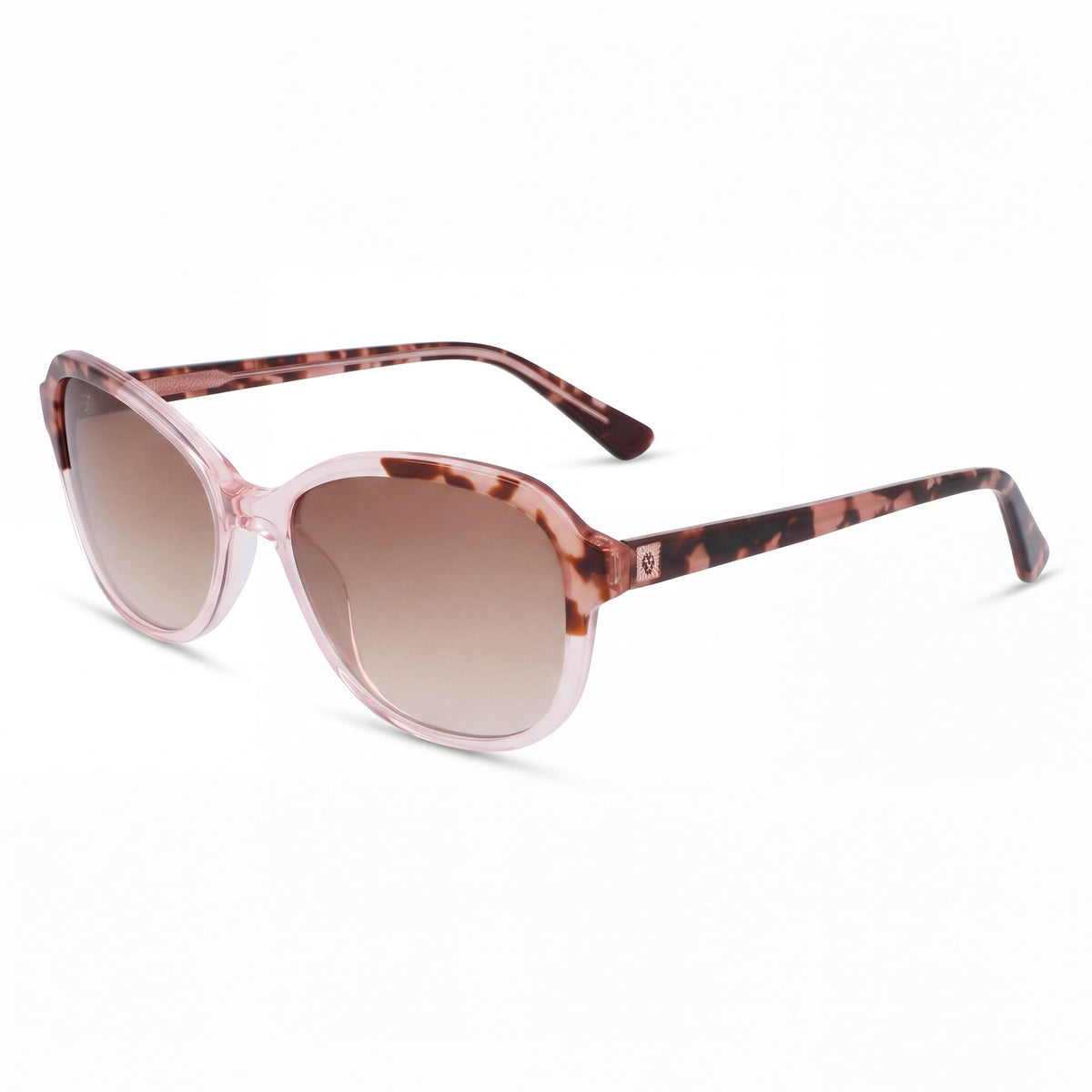 Gafas de sol Anne Klein Ak7078 para mujer, montura de plástico con cristales en tono rubor, lentes con protección UV y degradado marrón, 55mm, Photo 1