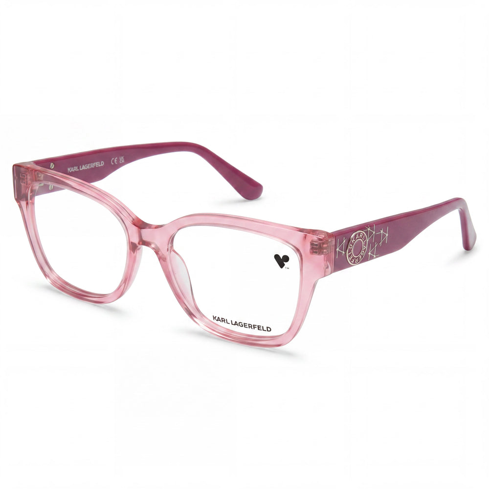 Gafas de sol Karl Lagerfeld informales de mujer con montura de acetato color fresa y lentes de policarbonato no polarizadas de 54 mm