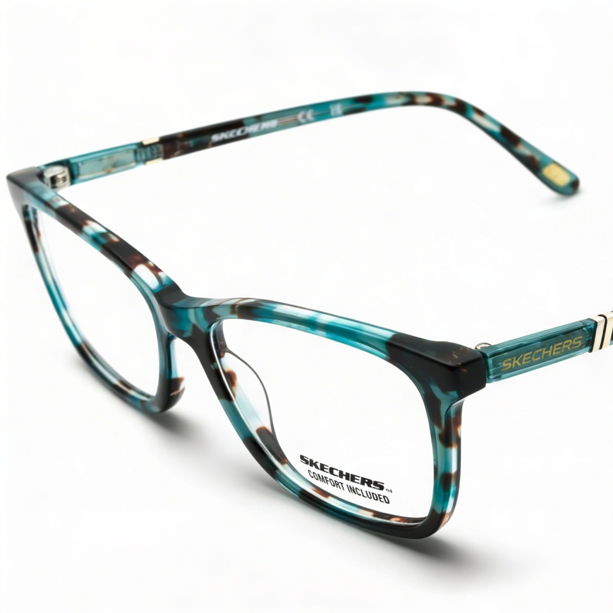Skechers Se2154 Unisex Blue Plastic Frame Clear Polycarbonate Lenses Optical Eyewear 53-16-140mm, Photo 1