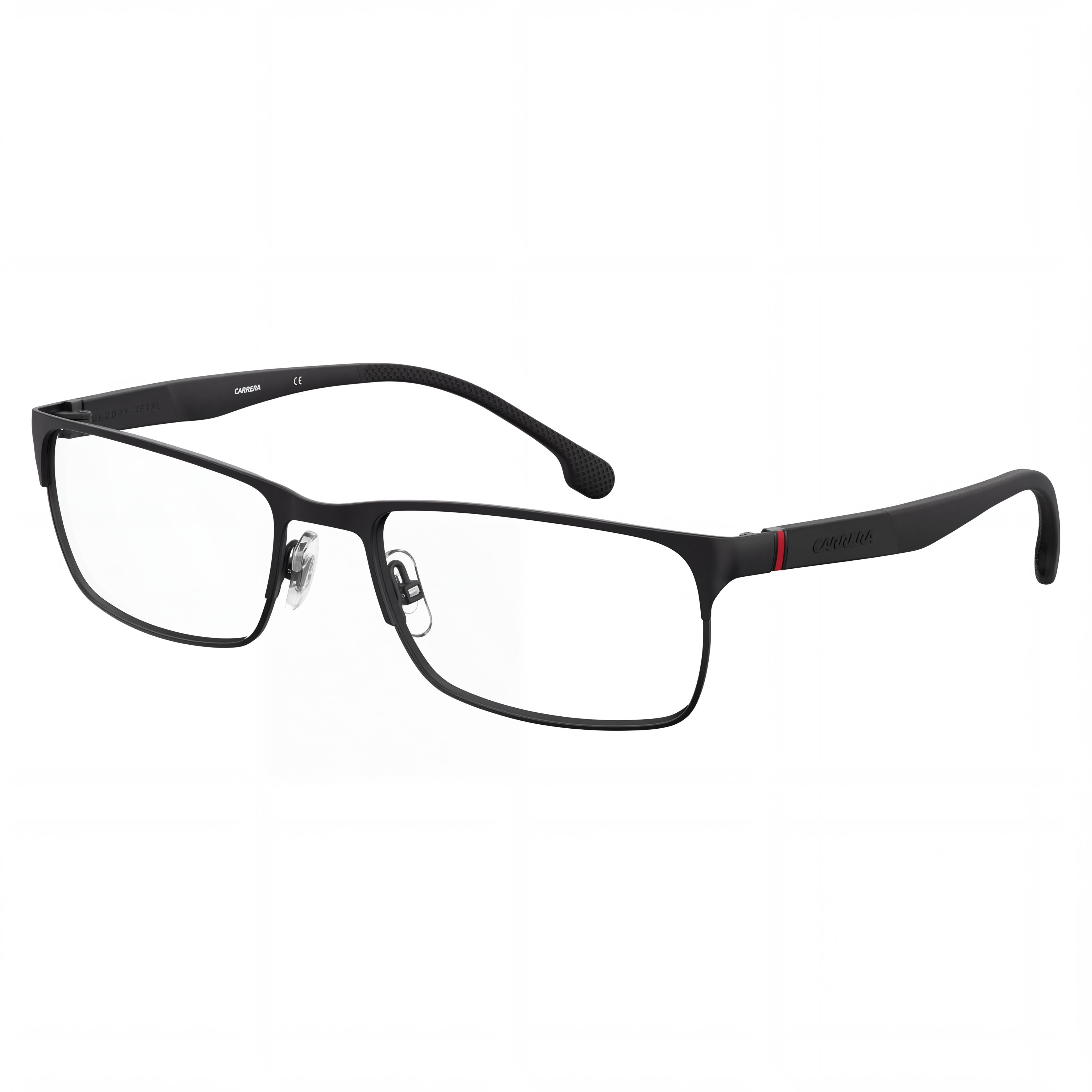 Carrera Women's Eyeglasses - Carrera 8849 Model - Matte Black Metal Full-Rim Rectangle Frame - Size 57mm, Photo 1
