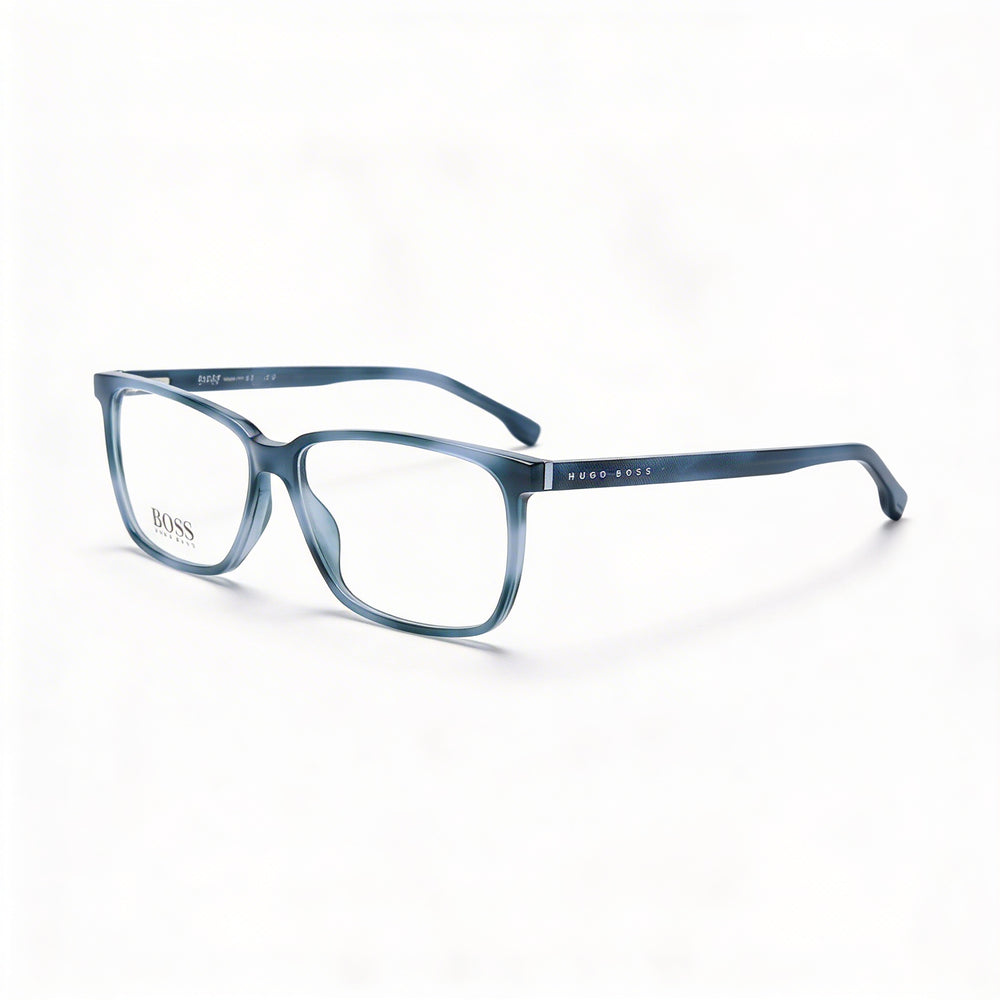 Hugo Boss Boss 1300/U Gafas Unisex con Montura de Plástico Azul Habana y Lentes de Policarbonato 57mm