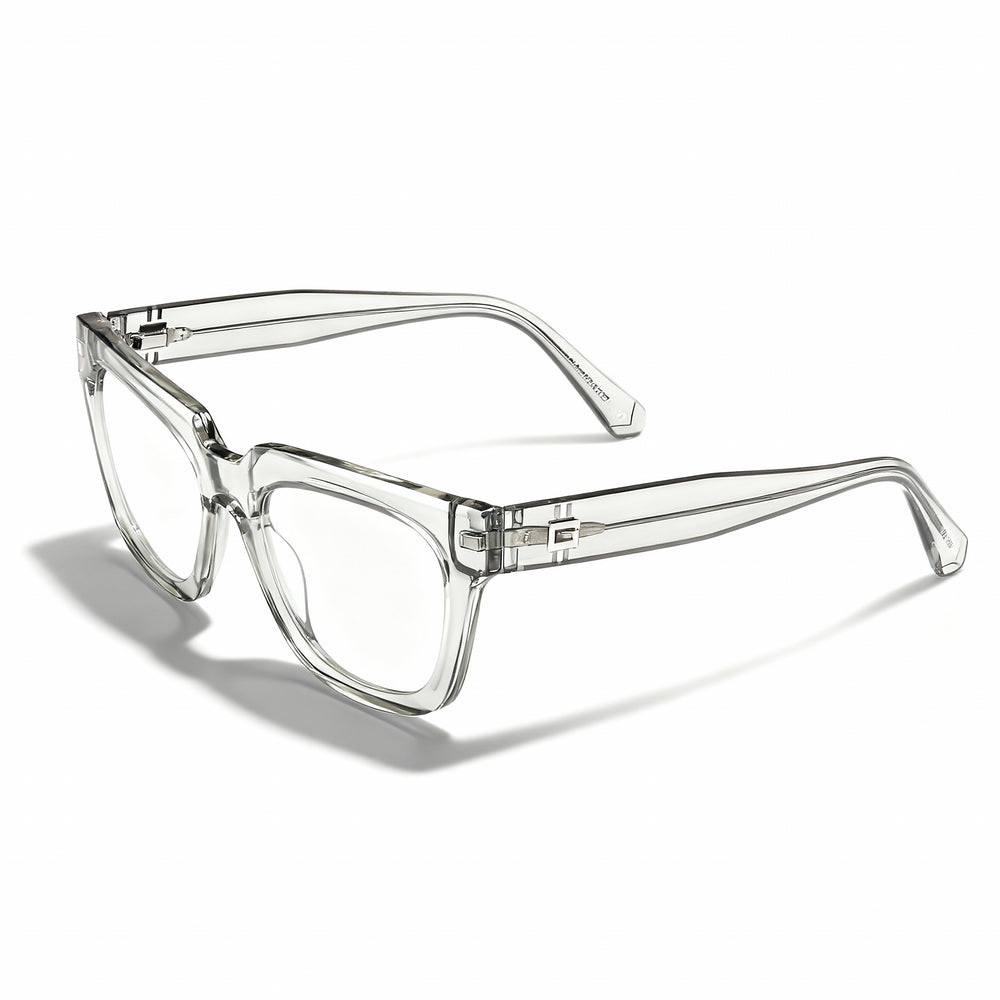 Gafas polarizadas rectangulares unisex GUESS Gu50238 con montura de plástico gris brillante y lentes de 53 mm