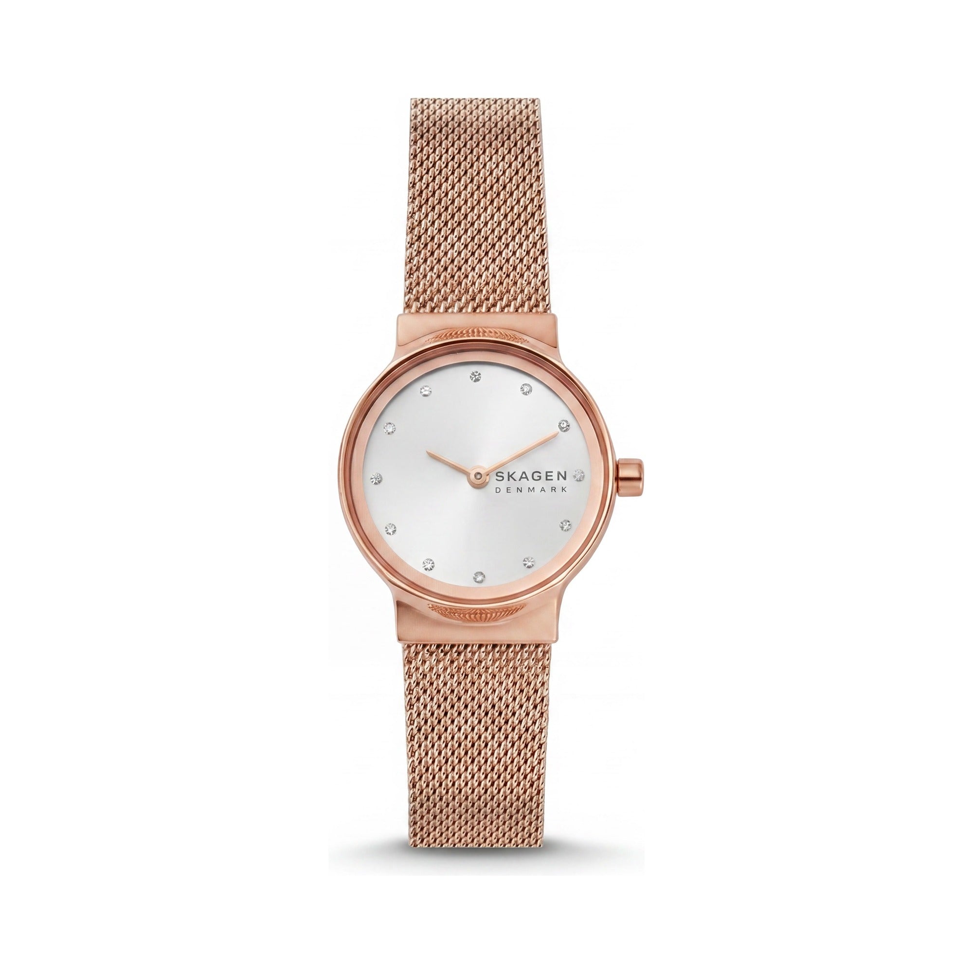 SKAGEN DENMARK Freja SKW2665 Women's Rose Gold Tone Stainless Steel Mesh White Dial Chronograph Watch 26mm, Photo 1