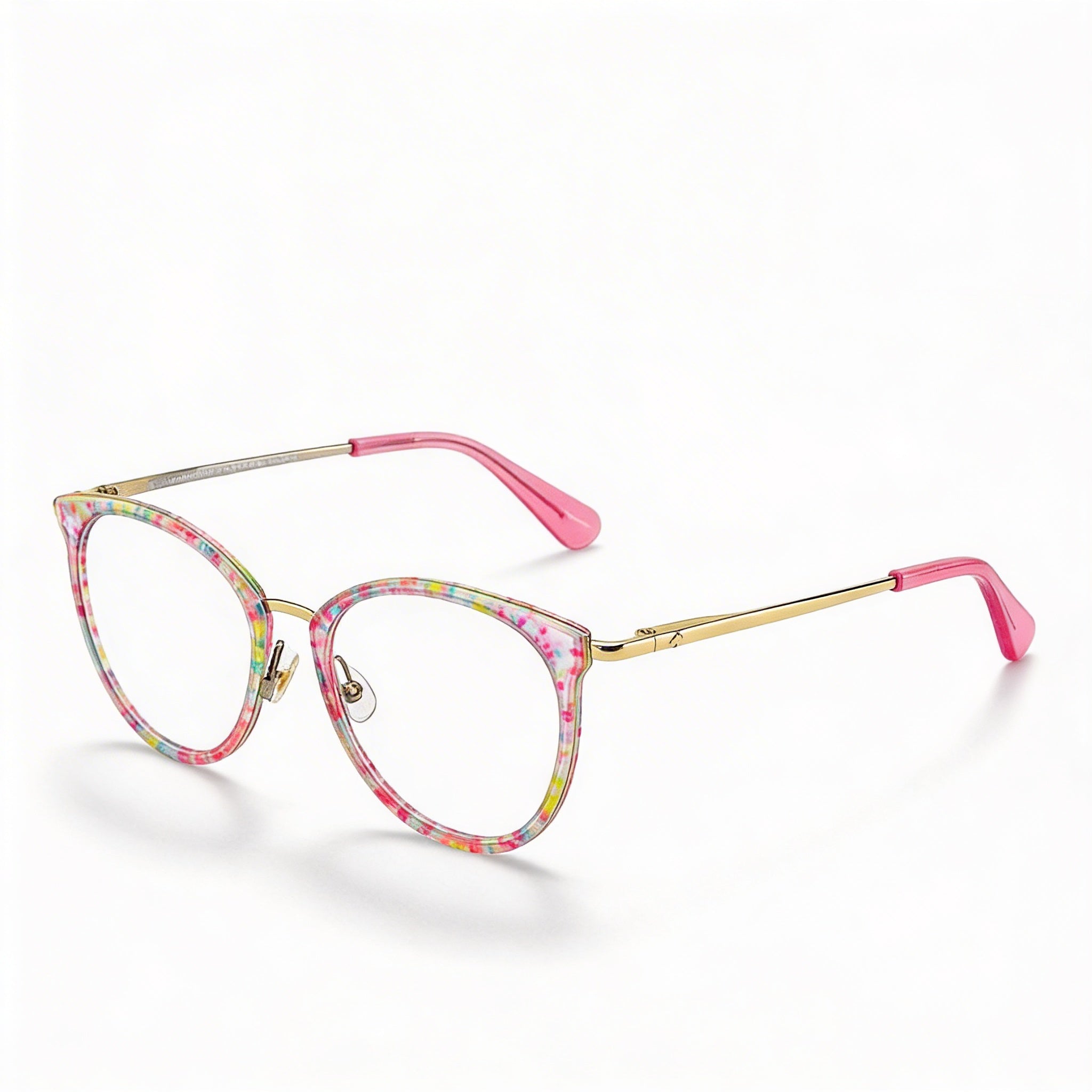 kate spade new york Modern Women's Cat Eye Stainless Steel Eyeglasses in Purple Pattern Blue 52, Photo 1