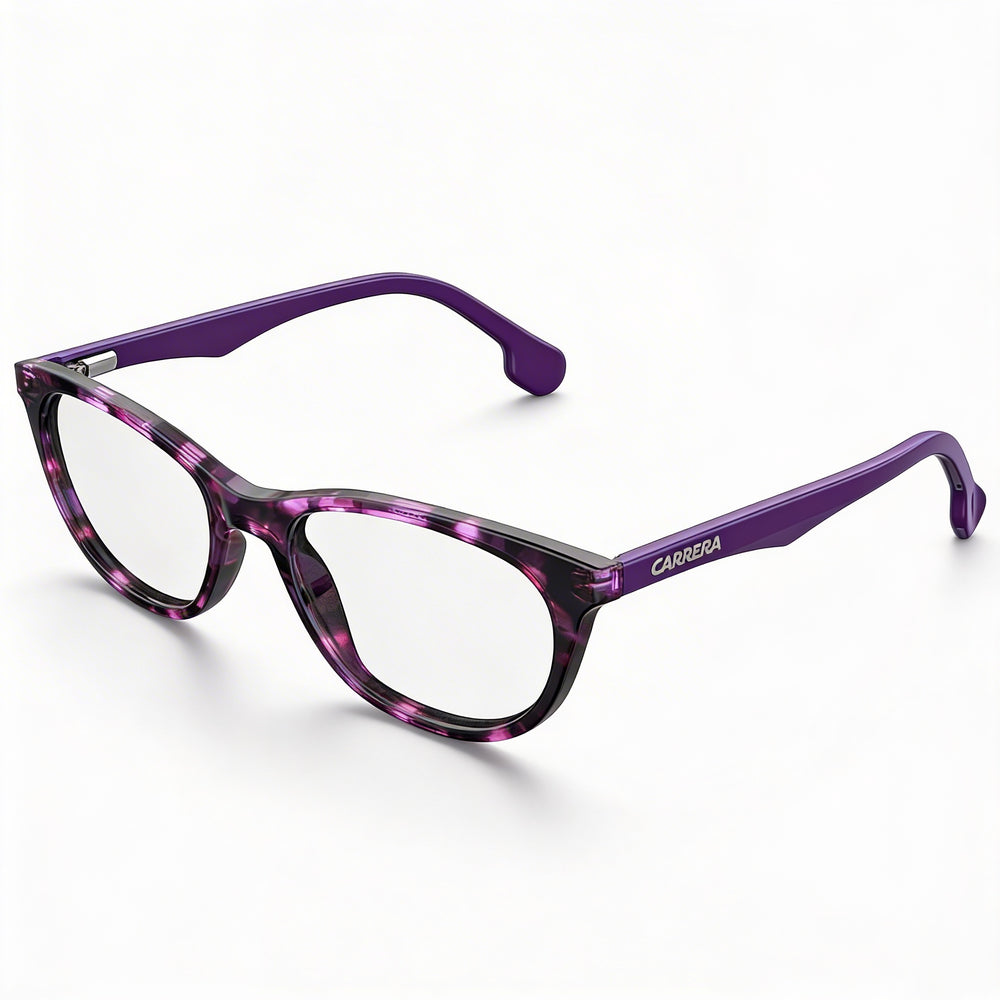 Montura de gafas Carrera unisex de acetato, violeta habana, lentes de 46 mm, puente de 16 mm, patilla de 130 mm