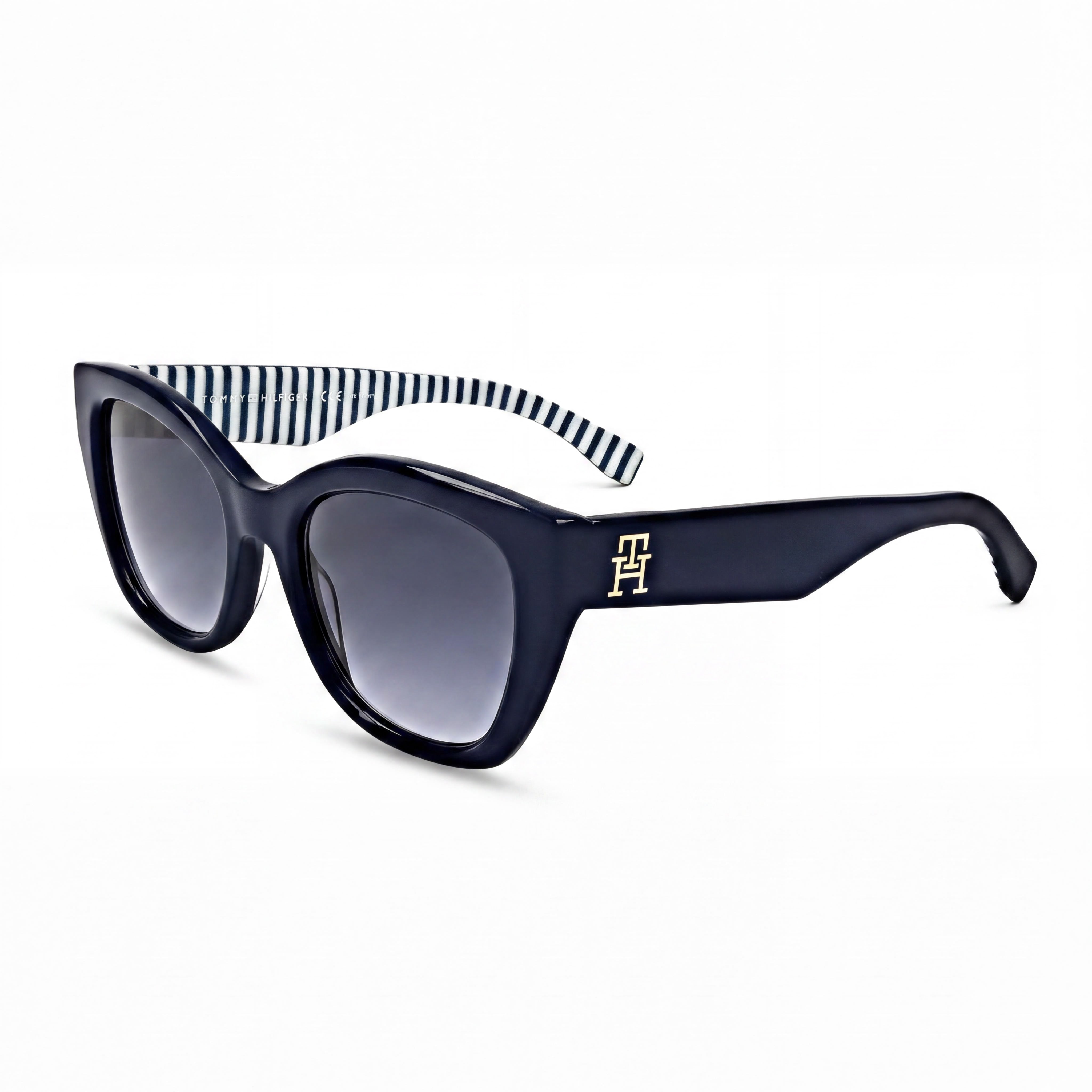 Gafas de sol Tommy Hilfiger casual para mujer, montura de acetato azul, lentes degradadas azul oscuro, protección UV, 52mm, Photo 1