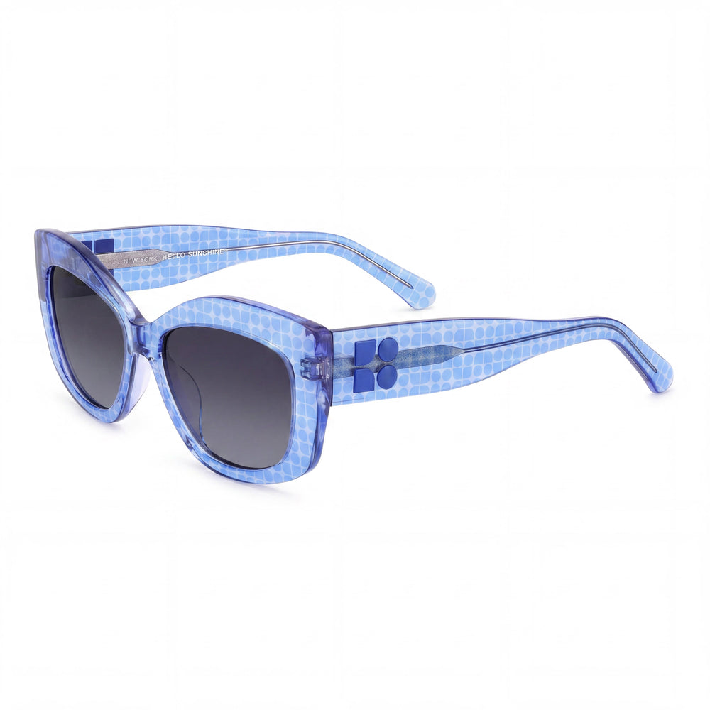 kate spade new york Casual Women's Blue Ecological Oil Non-Polarized Sunglasses with Dark Grey Shaded Lenses 54mm