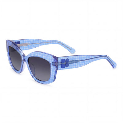 kate spade new york Casual Women's Blue Ecological Oil Non-Polarized Sunglasses with Dark Grey Shaded Lenses 54mm