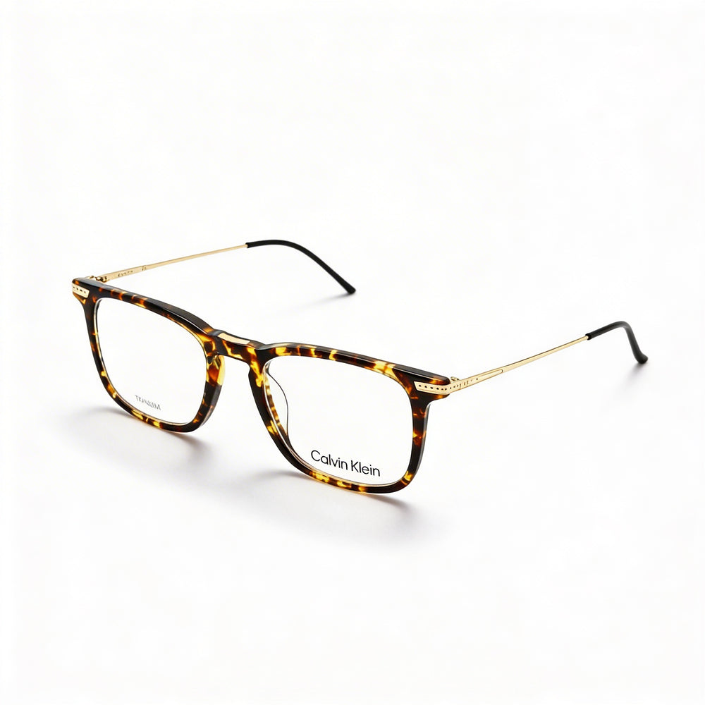 Gafas de acetato estilo Havana vintage para hombre Calvin Klein Ck22526t, 52/20/145
