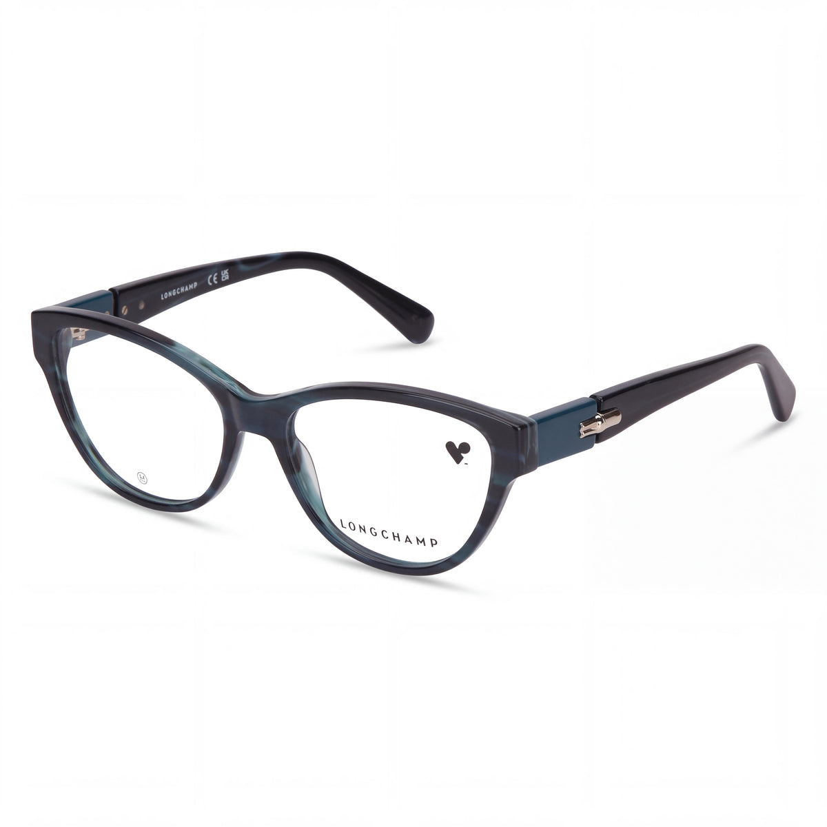 Longchamp Modern LO2721 Women's Eyeglasses with Acetate Frame and Petrol Horn Color, Non-Polarised Lenses, 54mm, Photo 1