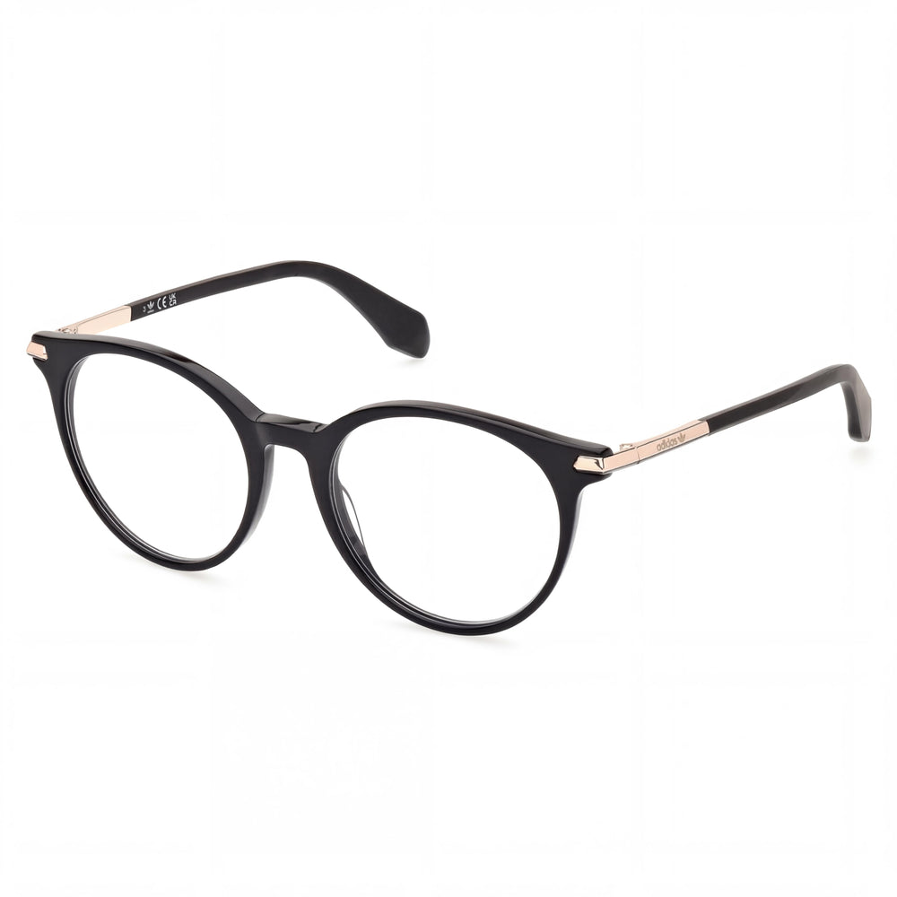 Adidas Or5073 Men's Lightweight Plastic Frame Shiny Black, Matte Black Clear Lens Eyewear 51mm