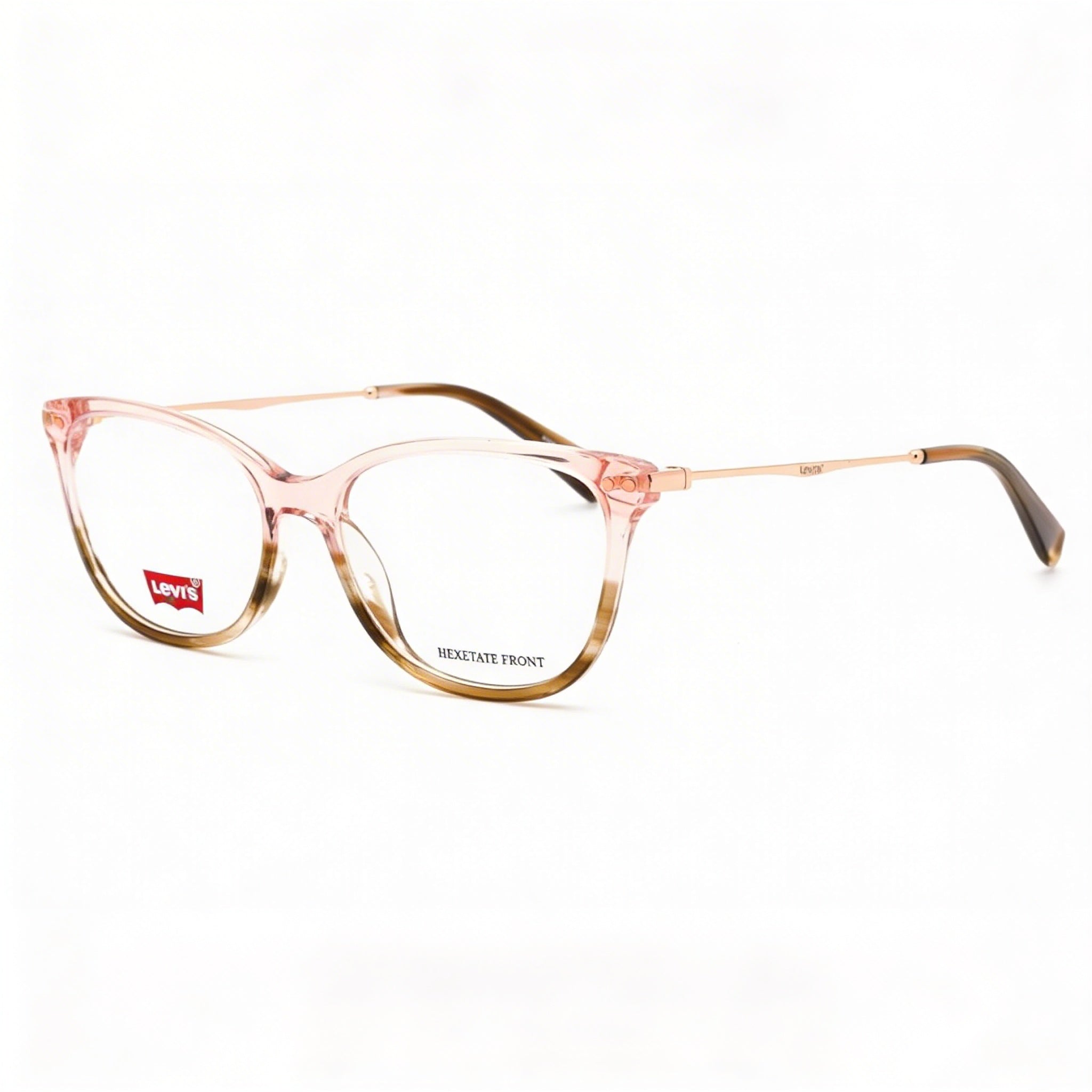 Montura de gafas Levi's LV 5021 para hombre, color rosa, con PMMA ecológico y lentes no de demostración, talla 51-16-140, Photo 1