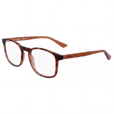Gafas unisex Calvin Klein CK23517 con lentes de policarbonato, montura de metal color Habana, ancho de lente de 52 mm