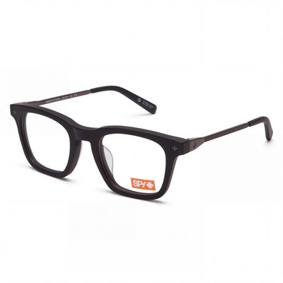 Spy Hardwin Fusion 50 Plastic Eyeglasses 50mm, Crystal Smoke Matte Dark Gunmetal, Unisex, Clear Demo Lenses, Prescription Ready