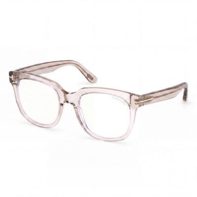 Gafas de Prescripción Tom Ford de Acetato Transparente Amarillo para Mujer Ft5537-b de 52mm con Lentes de Bloqueo Azul