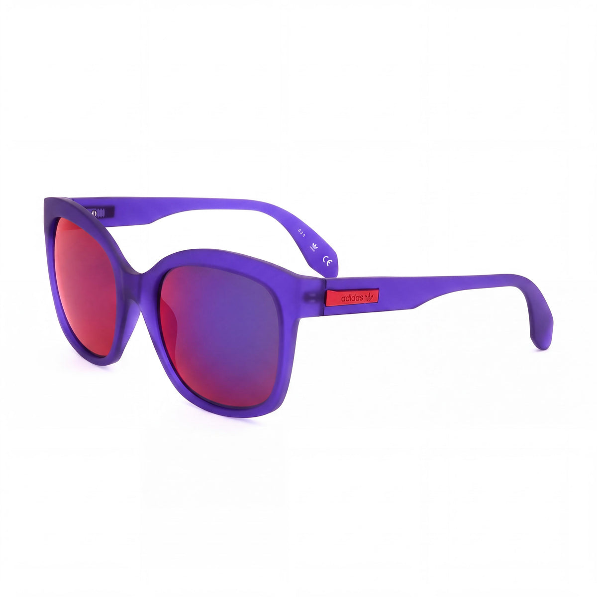 Gafas de sol unisex clásicas adidas no polarizadas con montura azul violeta mate de espejo y lentes azules UV 400 (54 mm), Photo 1