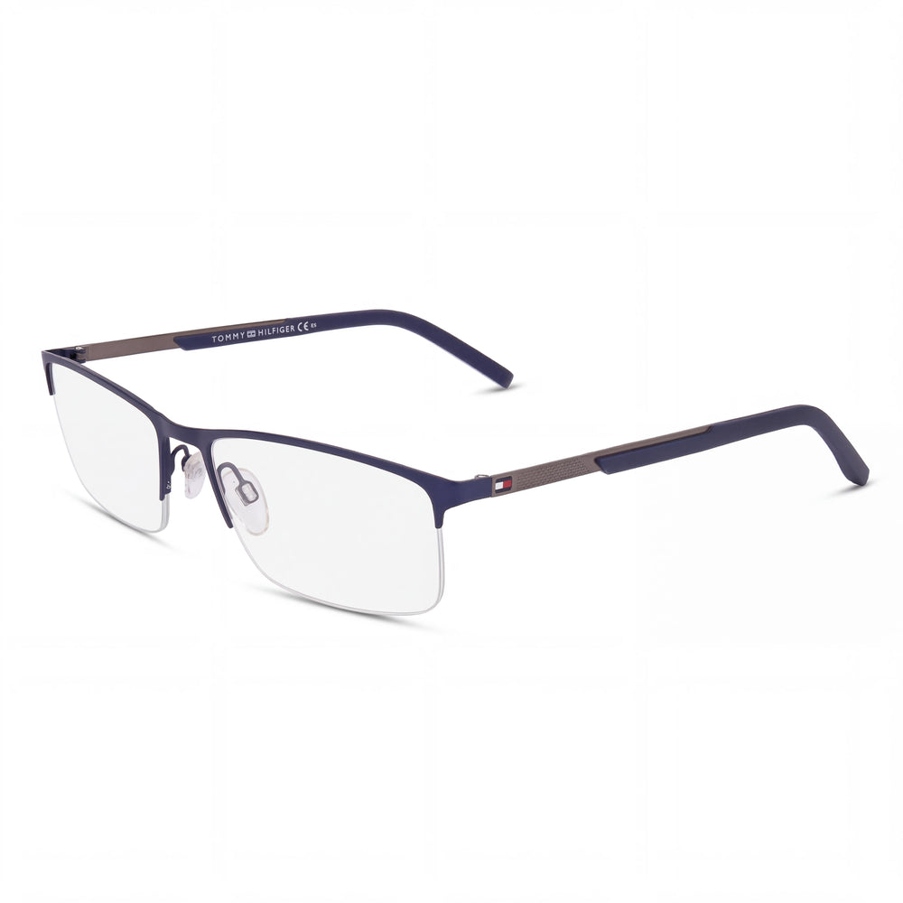 Gafas de moda unisex Tommy Hilfiger TH-1692 con montura de acero aleado en azul mate rutenio oscuro 57 mm