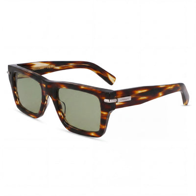 Gafas Ferragamo Sf2033s Unisex de Montura de Titanio, Color Marrón Rayado, Protección UV 400 53mm