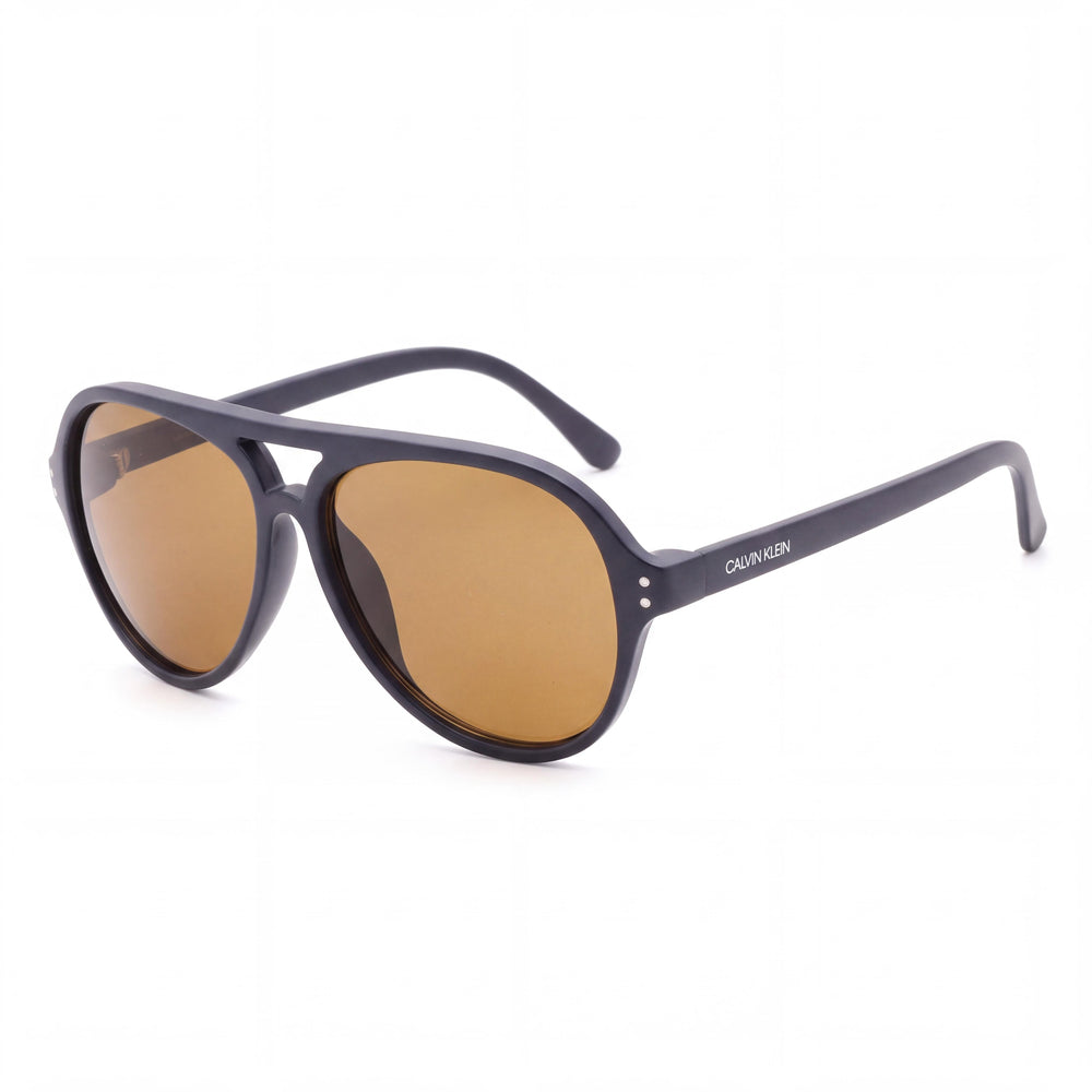 Calvin Klein Men's Ck19532s Plastic Aviator Sunglasses, Matte Navy Grey, 58mm, 100% UV Protection