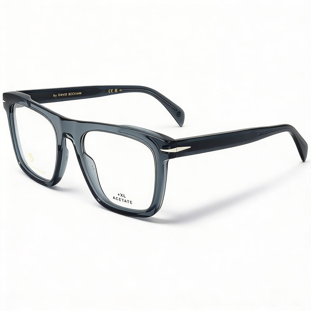 David Beckham Casual Men's Eyeglasses with a Blue Acetate Frame and Clear Plastic Lenses 51mm Lens Width