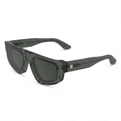 Gafas de sol unisex Calvin Klein Ck25539s de plástico verde transparente, lentes verdes macizas, protección UV, 54 mm